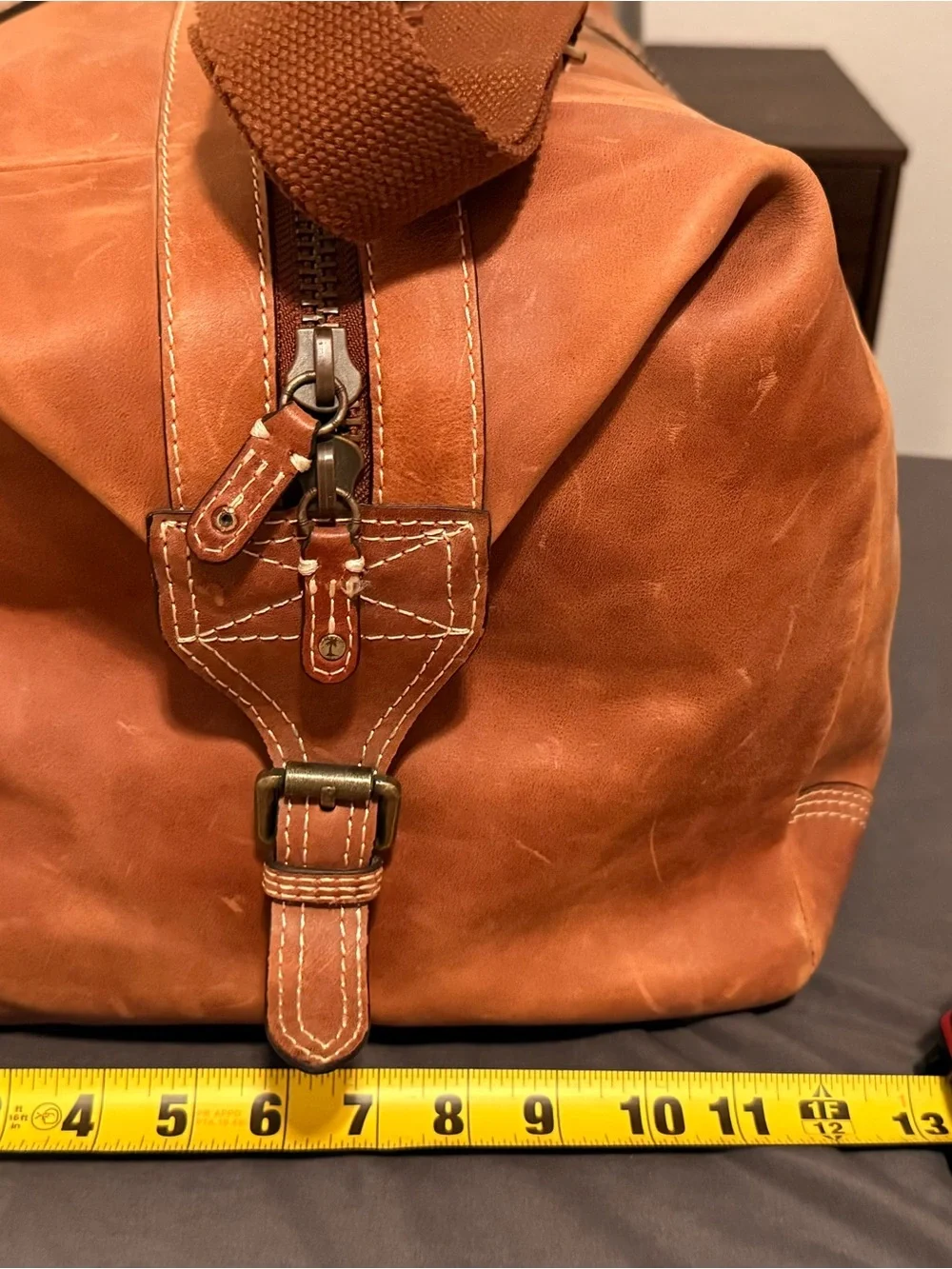 Tommy Bahama Tan/Brown Leather Travel Duffel